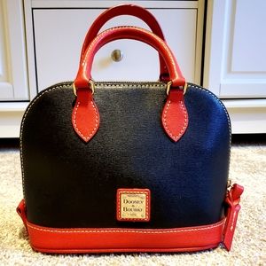 Doony & Burke Bitsy Bag - Black with Red Trim